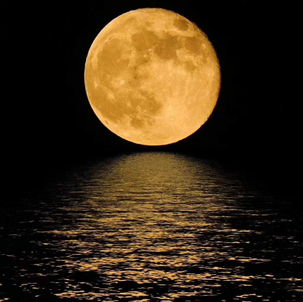十五的月亮高清风景图图片