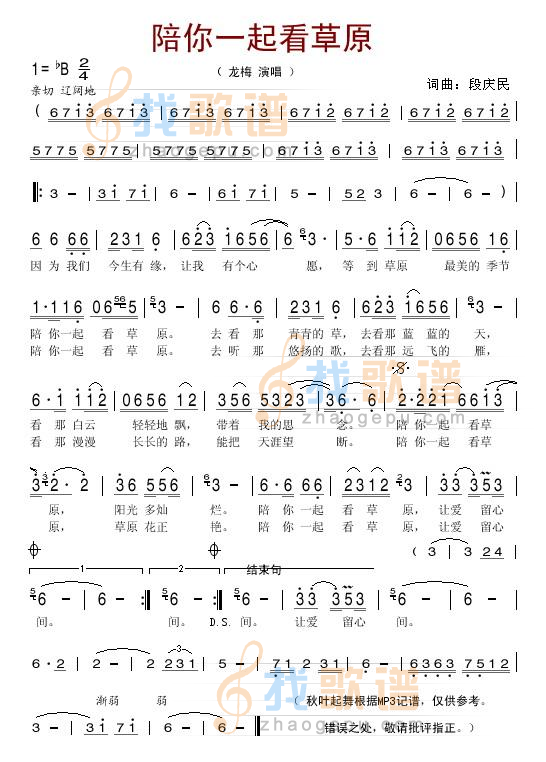 陪你一起看草原( 段庆民词曲 小锐二胡版)
