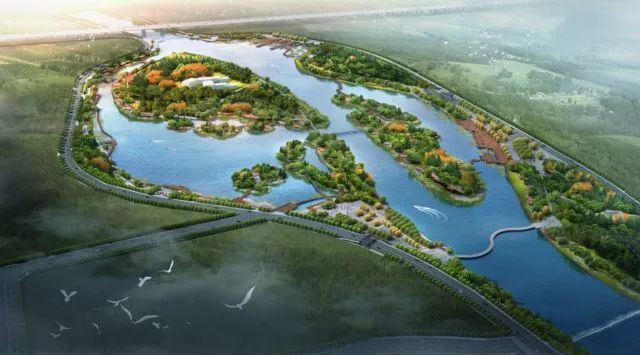泾渭分明湿地公园规划图片